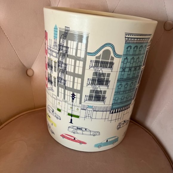 kate spade about town bathroom set waste basket toothbrush holders *PLEASE READ* - Picture 13 of 15